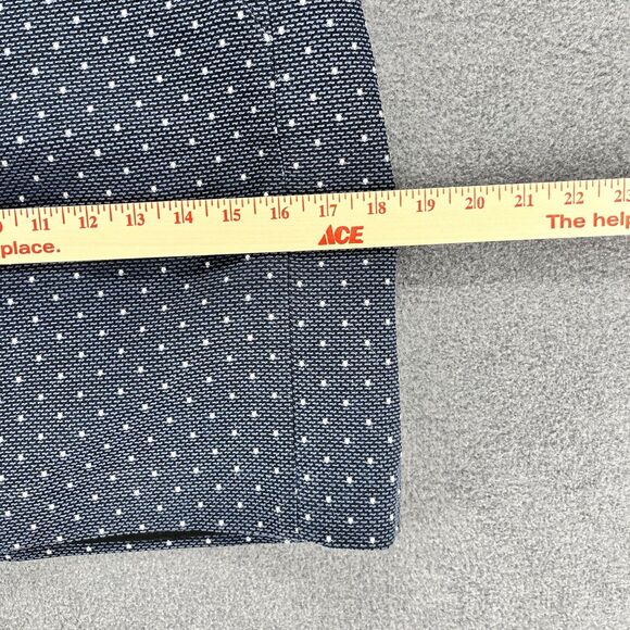 LOFT Skirt Womens 0 Navy Blue White Polka Dot Mini Pencil Straight back zip - Picture 9 of 9